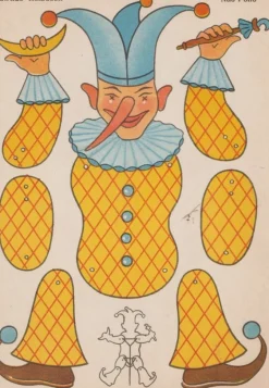 Vykort Klippdockkort Cirkus Reibusch Näs-Pelle Obeg