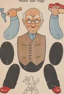 Vykort Klippdockkort Cirkus Reibusch